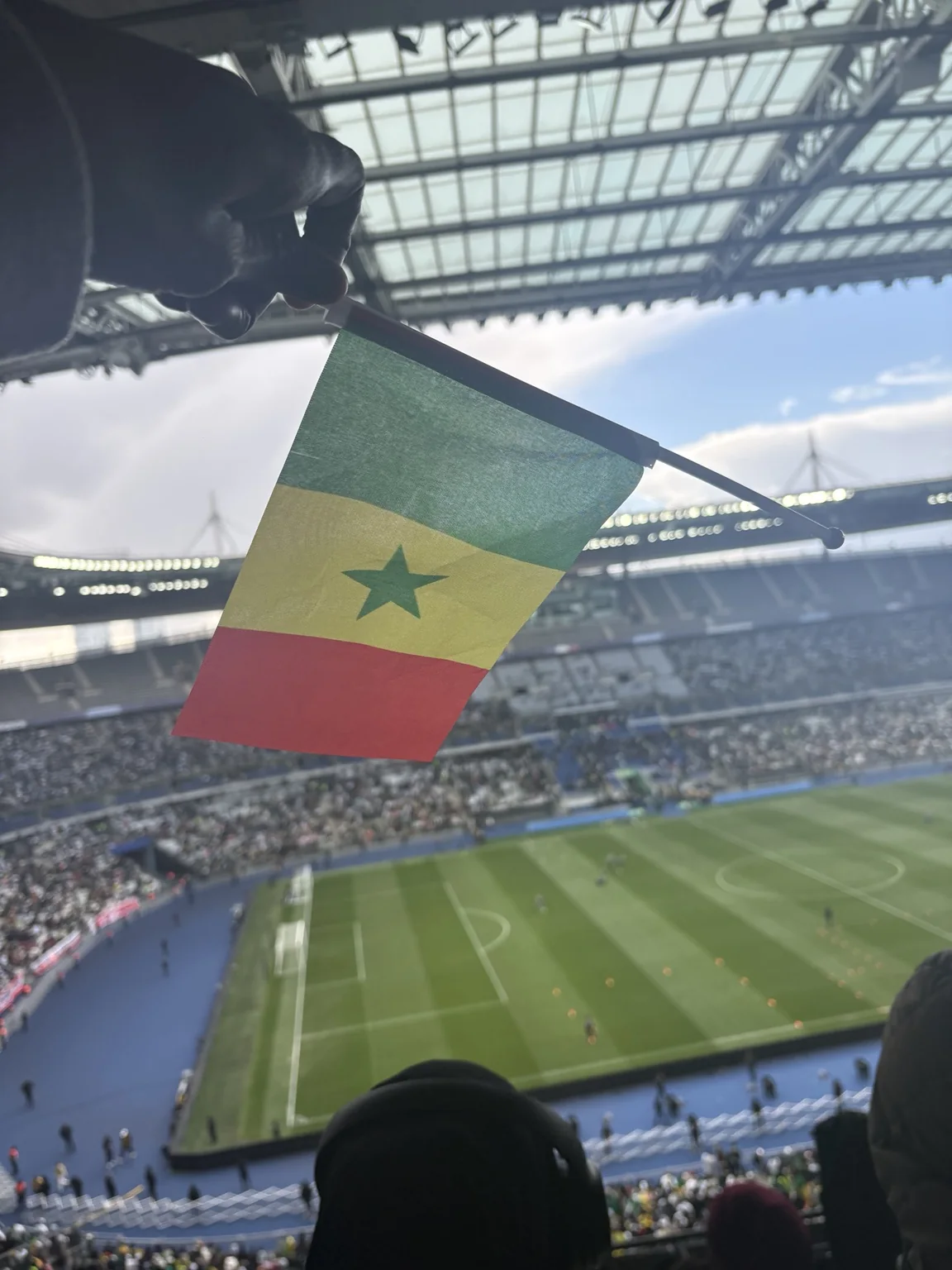 Drapeau du Sénégal dans un stade